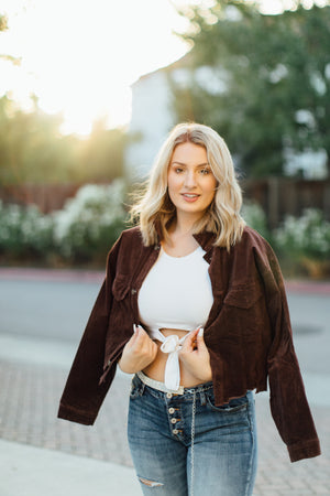 Hayley Distressed Corduroy Jacket